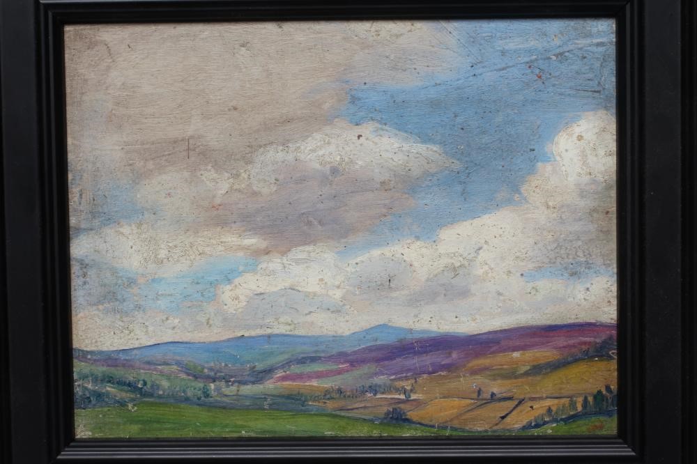 MARY ETHEL YOUNG HUNTER (1878-1936) Rural Yorkshire Landscape, inscribed with artist's name verso, Image