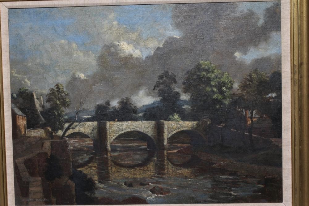 ERIC HESKETH HUBBARD (1892-1957) The Bridge at Richmond, signed lower left, inscribed with artist's Image