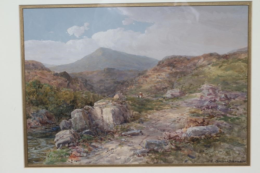 CHARLES BROOKE BRANWHITE (1851-1929) A Mountain Road in North Wales, signed lower right, Image
