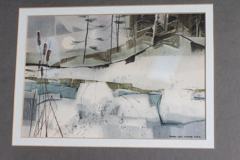 ROBERT ERIC MOORE (1931-2013) 'Late Sun' and 'Bellworts Along the Coast', a pair, both signed, Image