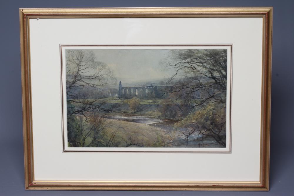 ARTHUR REGINALD SMITH (1871/72-1934) Bolton Abbey on the Wharfe, signed lower right, watercolour, 9 Image