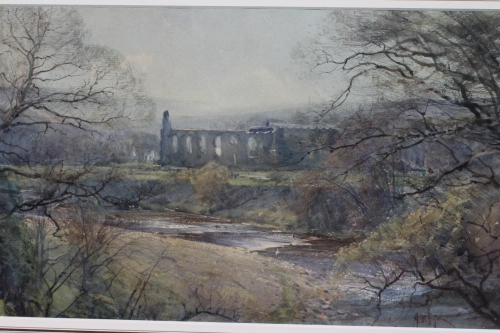ARTHUR REGINALD SMITH (1871/72-1934) Bolton Abbey on the Wharfe, signed lower right, watercolour, 9 Image