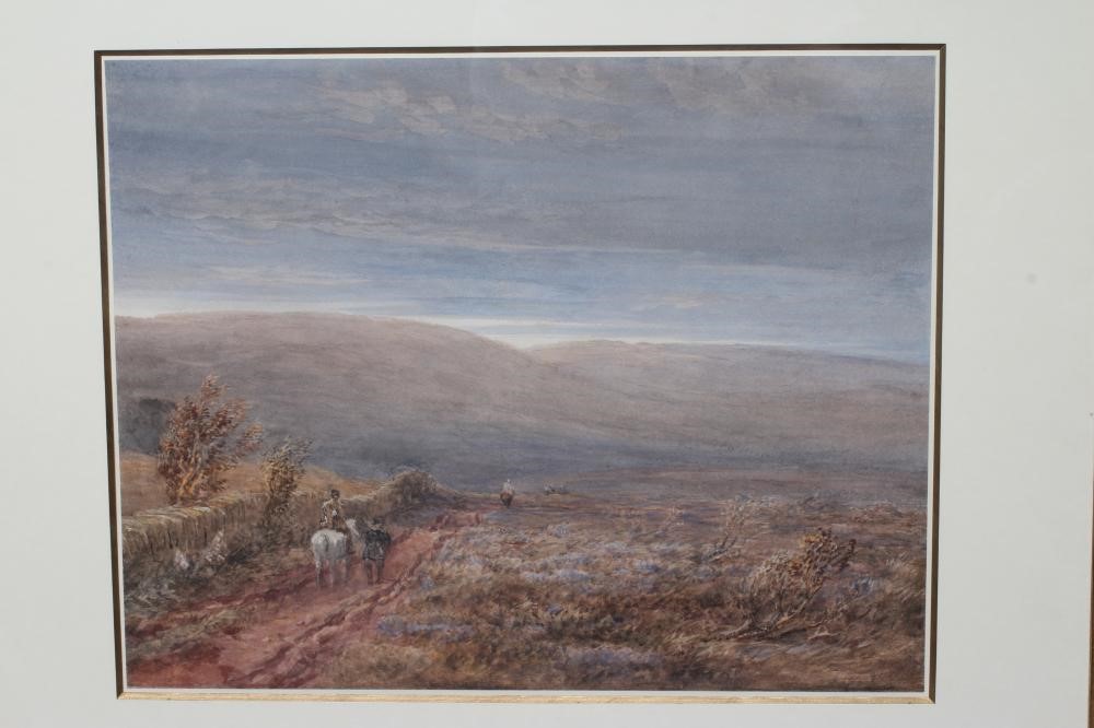 DAVID COX (1783-1859) Crossing the Moors, watercolour, Gallery Downstairs and Christie's label Image