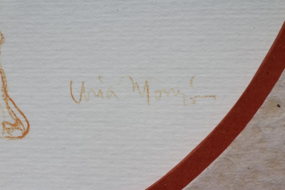 ANTONIO URIA MONZON (1929-1996) Figure Study, signed lower right, lithograph, 10" x 7 1/2", framed Image