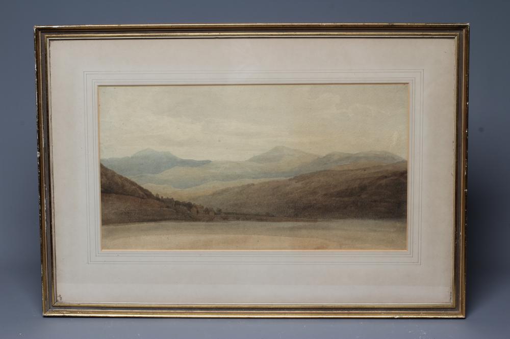 CIRCLE OF JOHN SELL COTMAN (1782-1842) Thirlmere, inscribed in ink on label verso with title and Image
