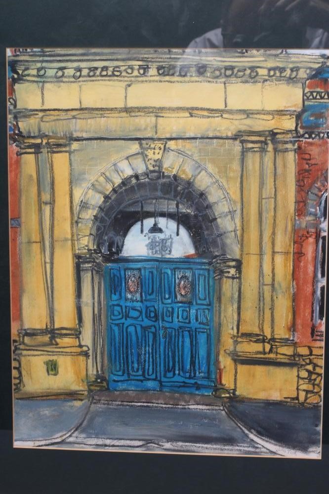 SELINA THORP (b.1968) Neoclassical Doorway, signed lower right, mixed media, 16 1/4" x 12 1/2", Image