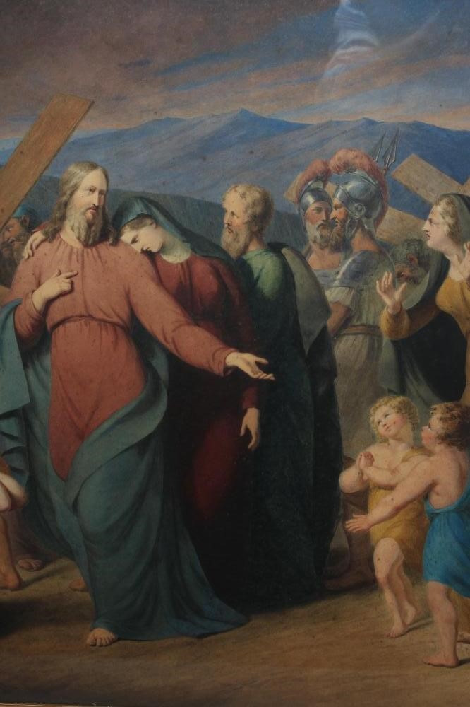 J RIGAUD (19TH CENTURY) The Road to Calvary, signed lower right and dated Image