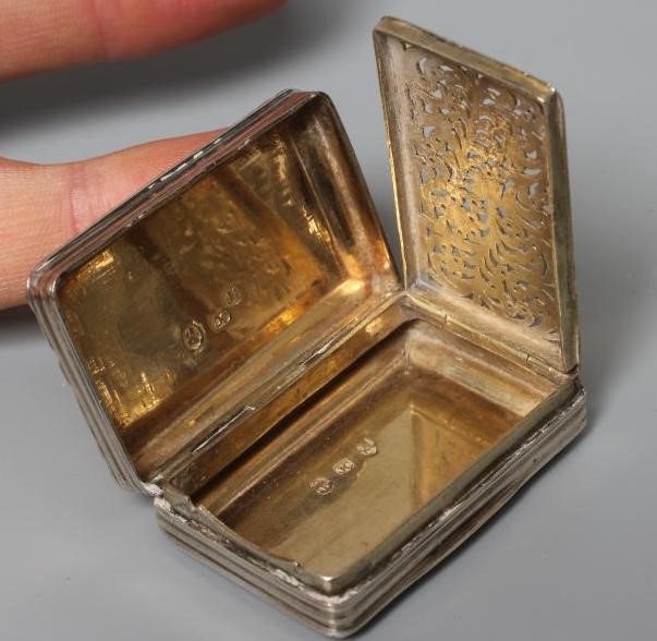 A GEORGE IV SILVER VINAIGRETTE probably by James Collins Image