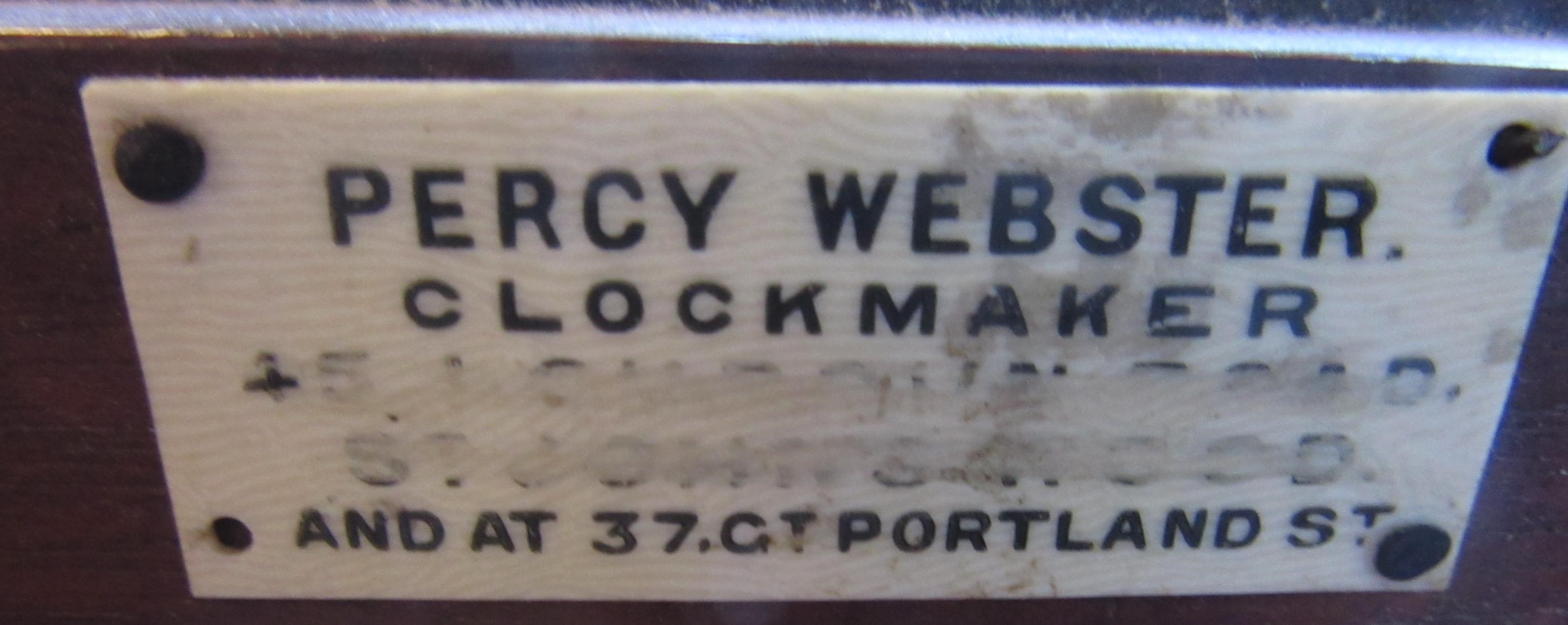 A MAHOGANY CASED MANTEL CLOCK BY JAMES McCABE Image