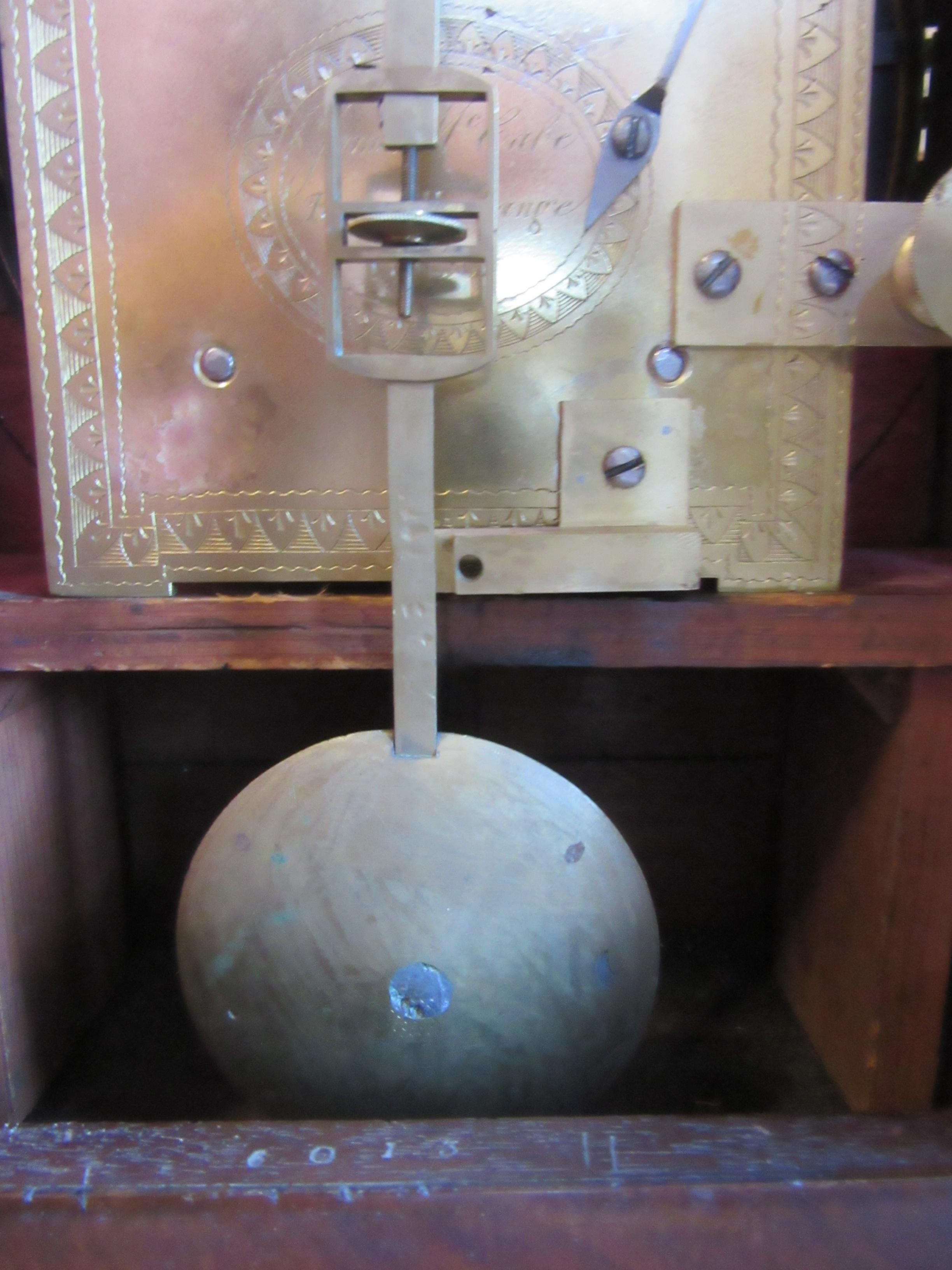 A MAHOGANY CASED MANTEL CLOCK BY JAMES McCABE Image