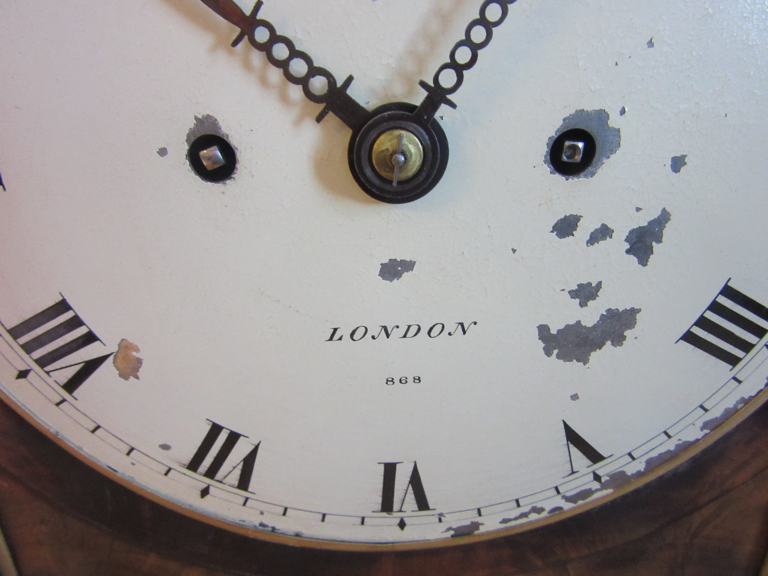 A MAHOGANY CASED MANTEL CLOCK BY JAMES McCABE Image