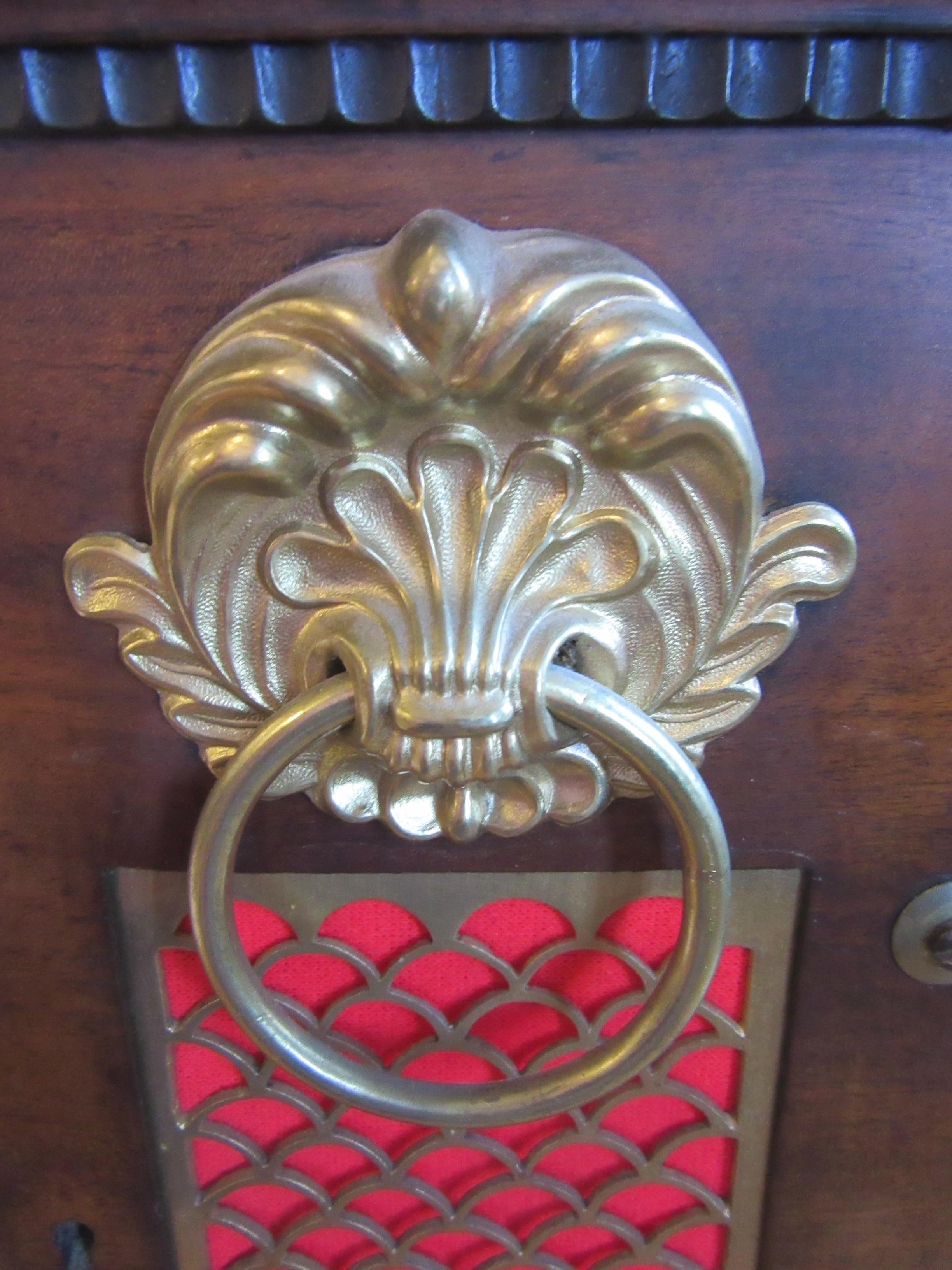 A MAHOGANY CASED MANTEL CLOCK BY JAMES McCABE Image