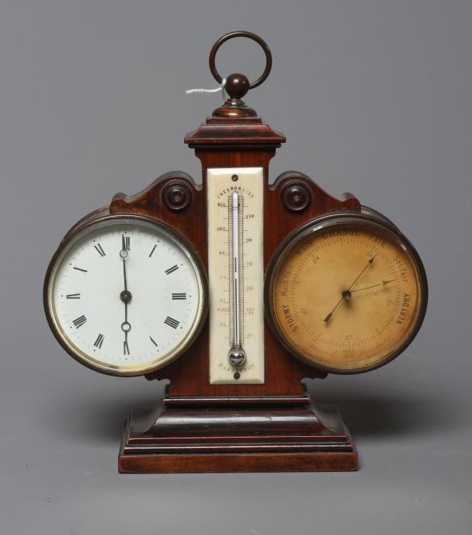 A ROSEWOOD DESK WEATHER STATION Image