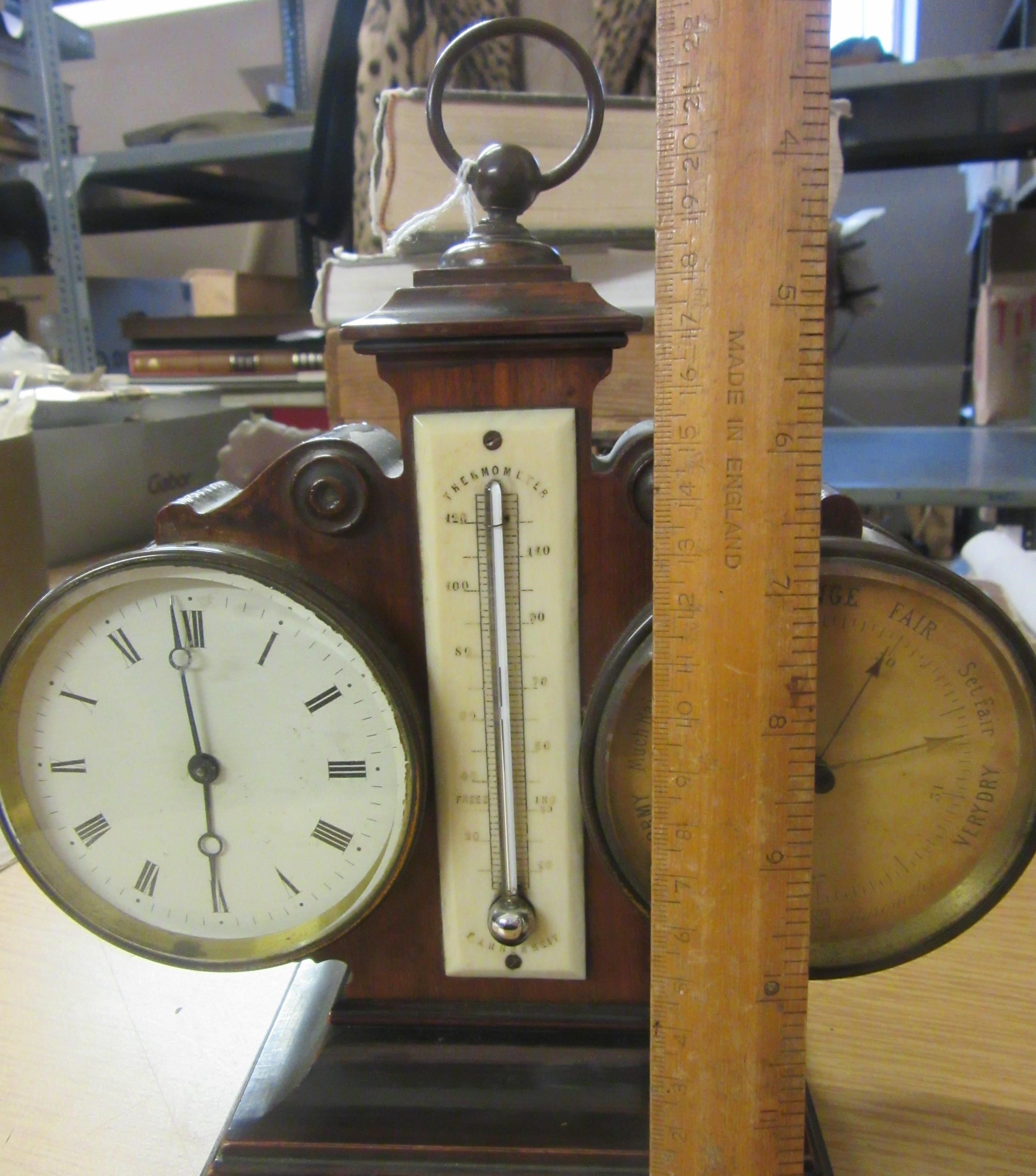 A ROSEWOOD DESK WEATHER STATION Image