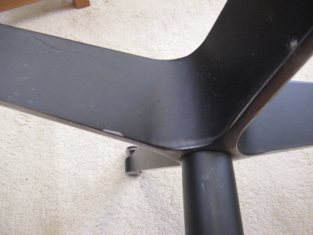 AFTER CHARLES AND RAY EAMES - A MODEL 671 OTTOMAN, modern, in Santos Palisander and black leather, Image