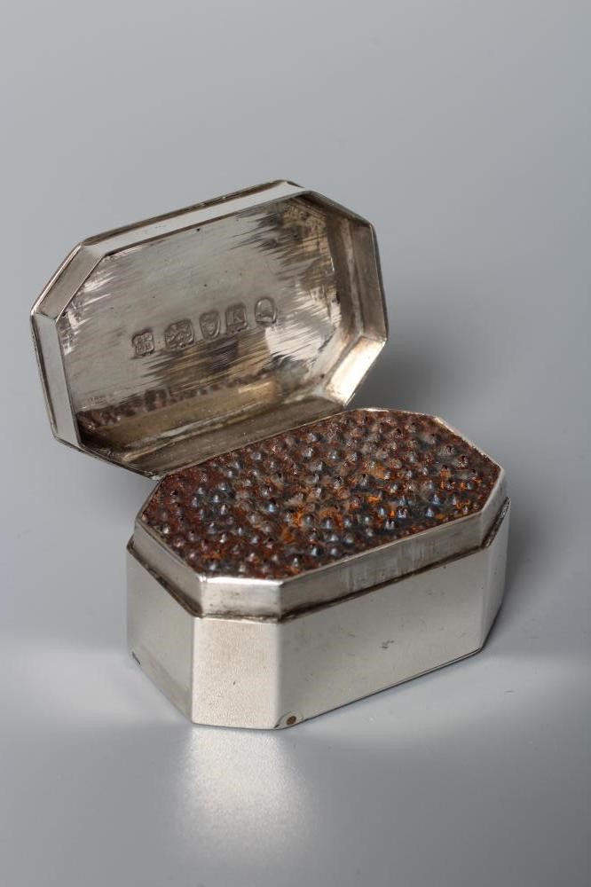 A LATE GEORGE III SILVER NUTMEG GRATER by Phipps & Robinson Image