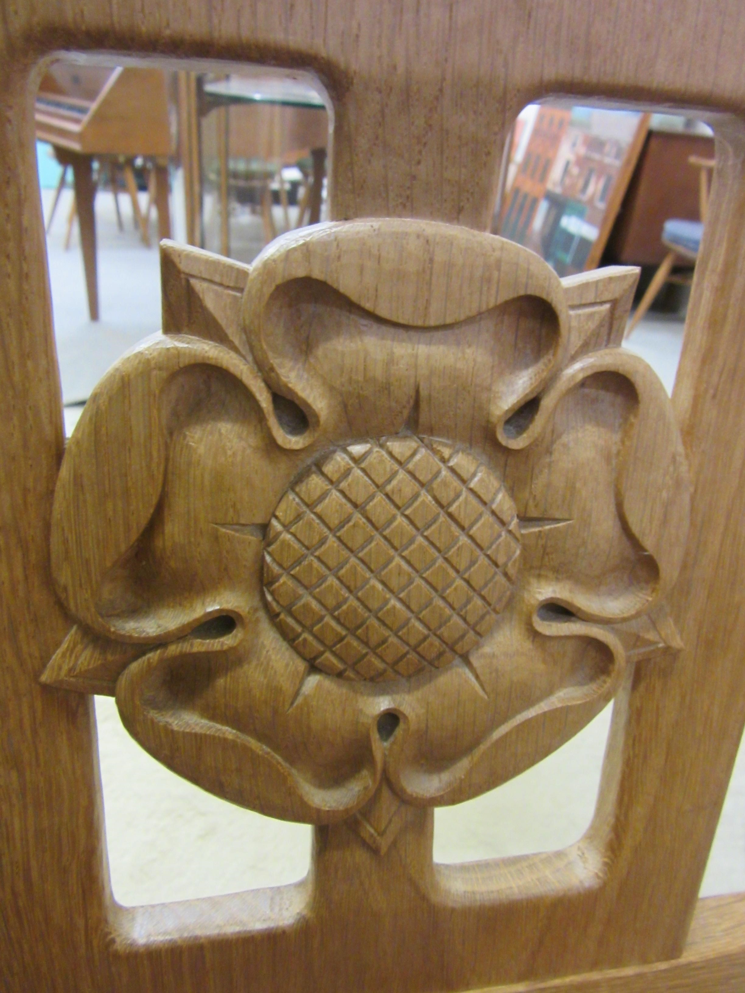WILFRED HUTCHINSON (HUSTHWAITE) A SET OF SIX (4 +2) OAK DINING CHAIRS Image