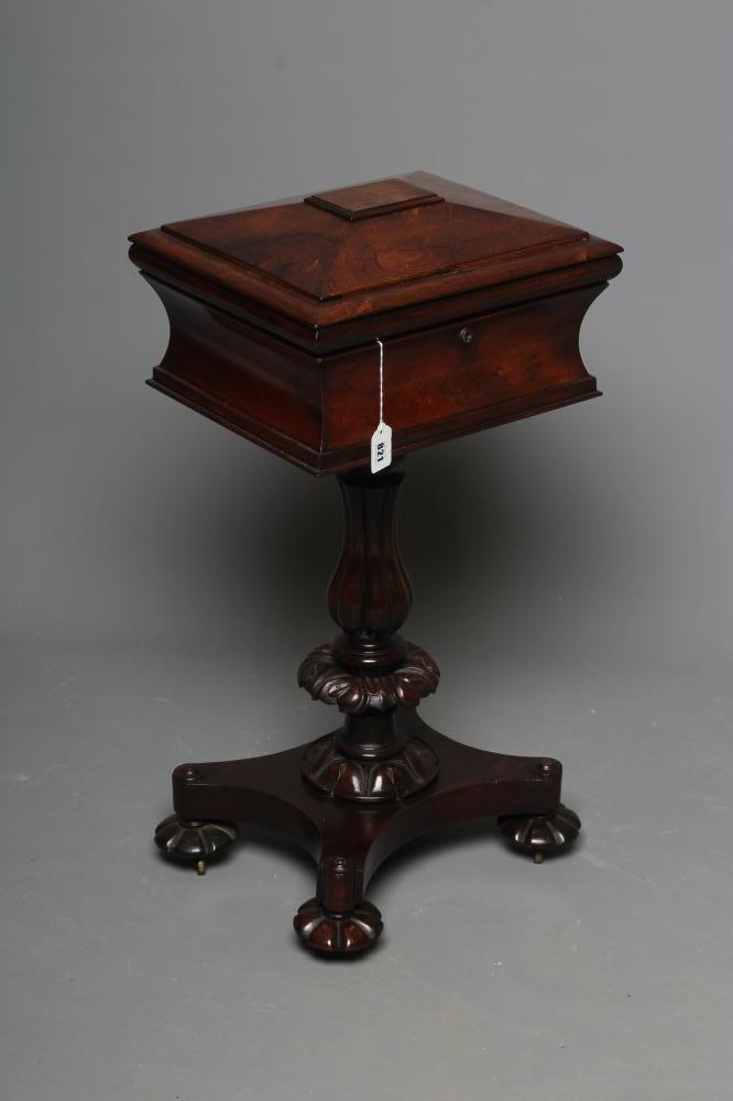 A WILLIAM IV ROSEWOOD TEAPOY Image