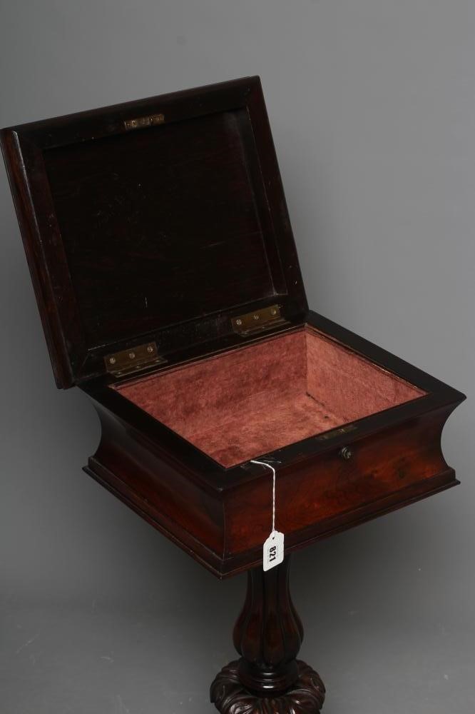 A WILLIAM IV ROSEWOOD TEAPOY Image