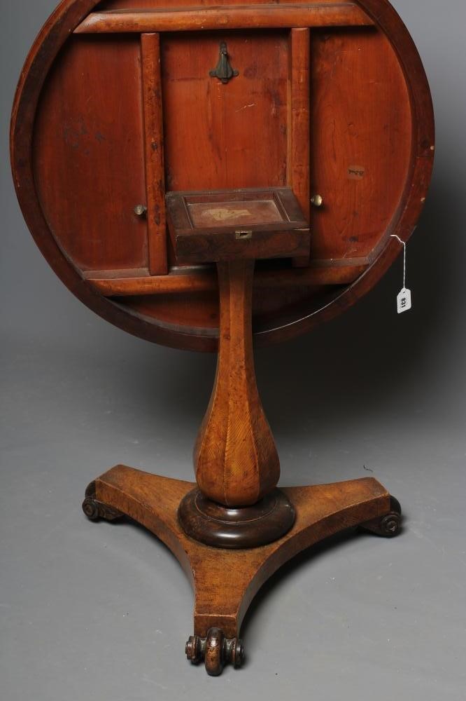 A BIRDS EYE MAPLE AND ELM(?) OCCASIONAL TABLE Image
