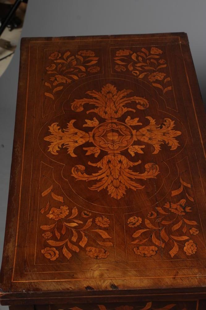 A DUTCH WALNUT AND MARQUETRY FOLDING CARD TABLE Image