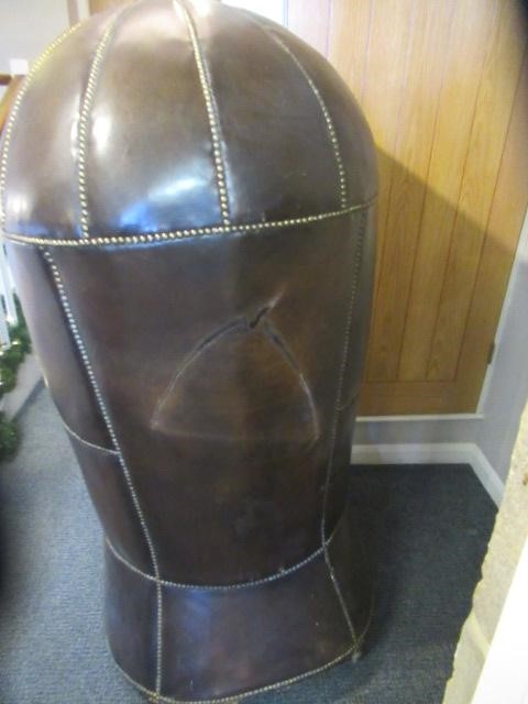 A GEORGIAN MAHOGANY FRAMED PORTERS CHAIR Image