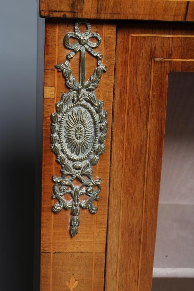 A VICTORIAN WALNUT AND EBONISED PIER DISPLAY CABINET Image