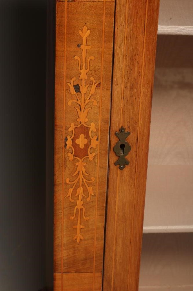 A VICTORIAN WALNUT AND EBONISED PIER DISPLAY CABINET Image