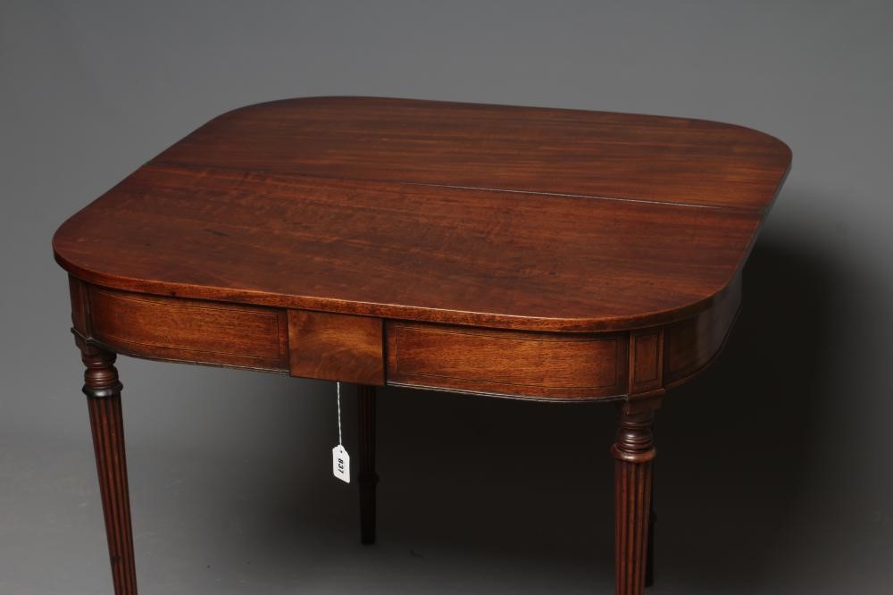 A REGENCY MAHOGANY FOLDING TEA TABLE Image