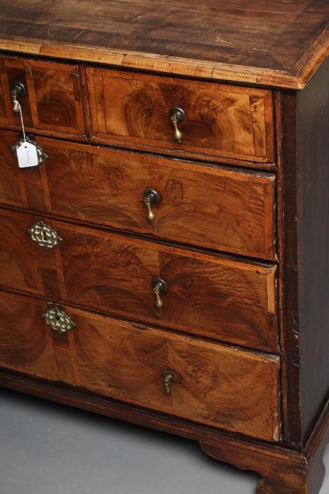 A WALNUT AND BANDED STRAIGHT FRONT CHEST Image