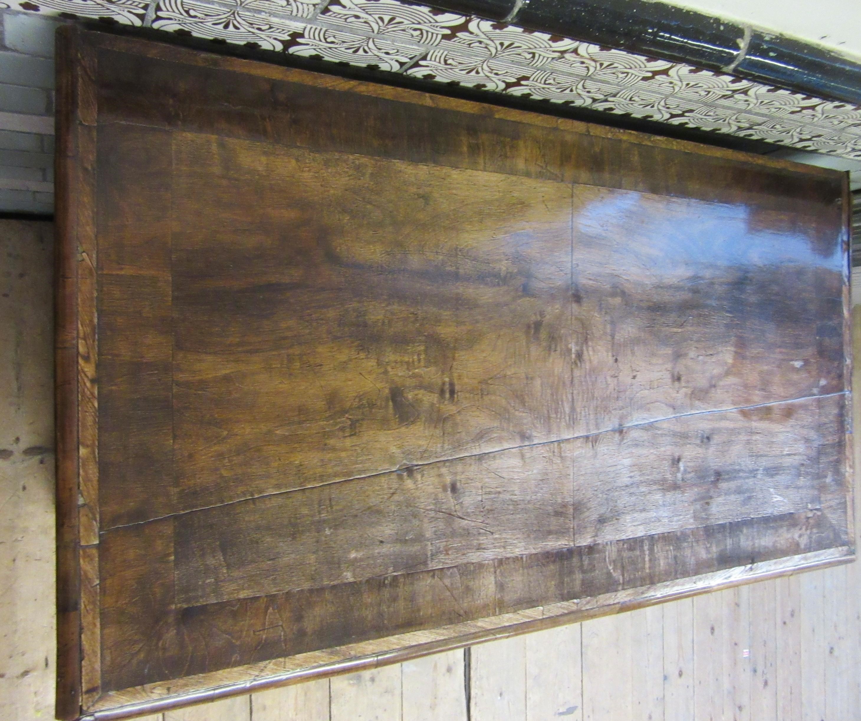 A WALNUT AND BANDED STRAIGHT FRONT CHEST Image