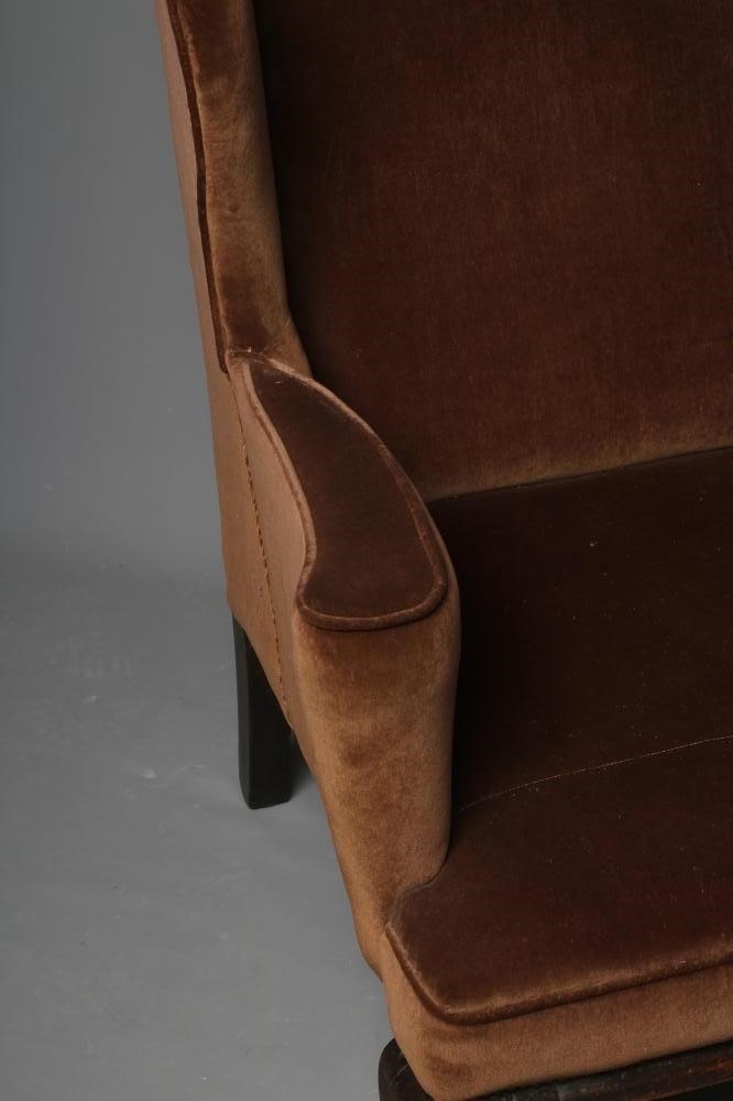 A GEORGIAN MAHOGANY WING ARMCHAIR Image
