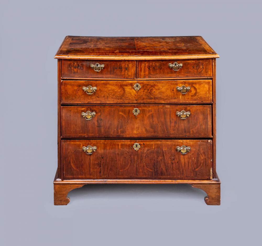 A WALNUT STRAIGHT FRONT CHEST Image