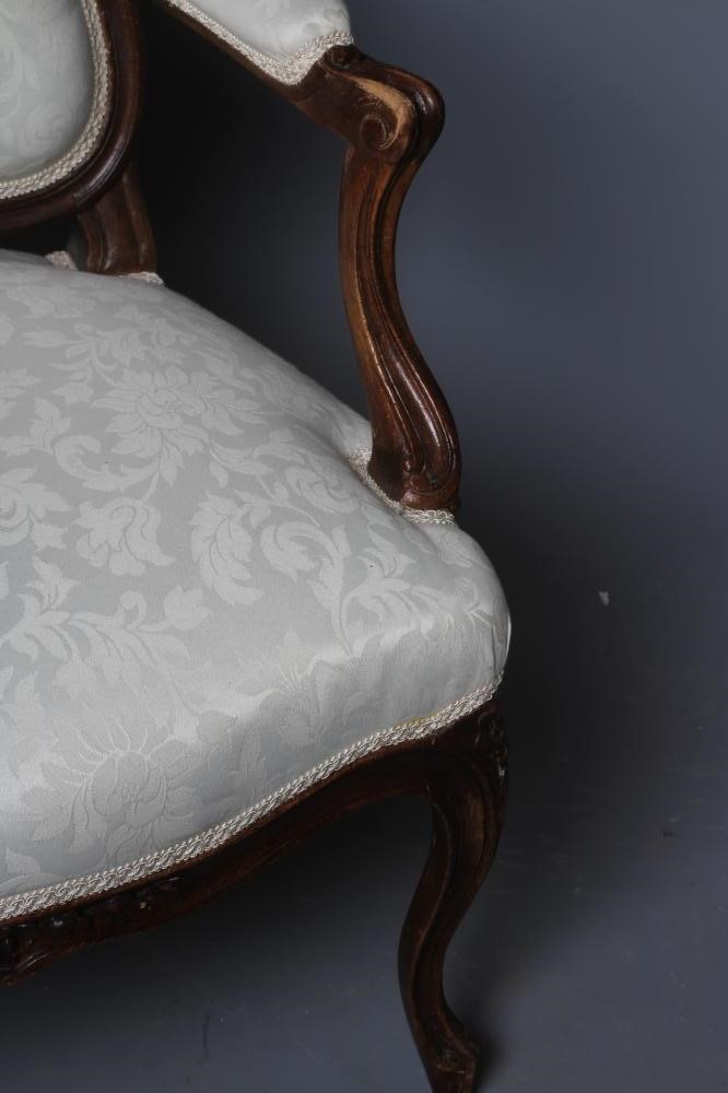 A GEORGIAN DESIGN BEECH ARMCHAIR Image