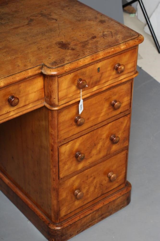 A VICTORIAN HEAL & CO. LONDON SATINWOOD DESK Image