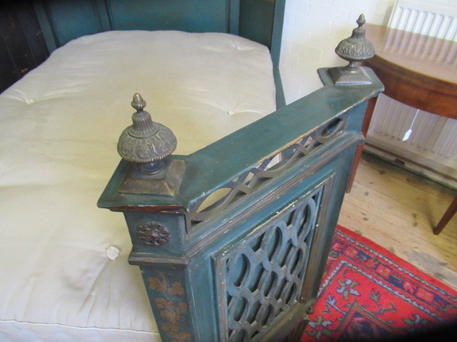 A FRENCH PAINTED BEDSTEAD in the Louis XVI style Image