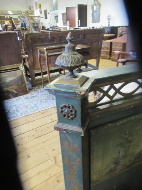A FRENCH PAINTED BEDSTEAD in the Louis XVI style Image