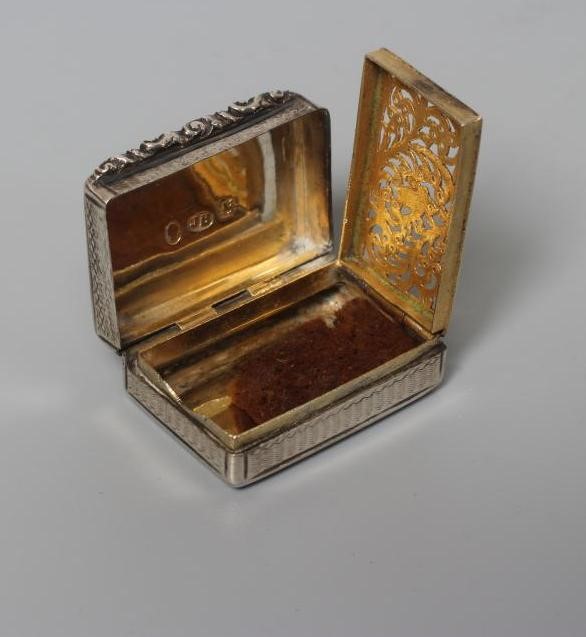 A WILLIAM IV SILVER VINAIGRETTE by Joseph Bettridge Image