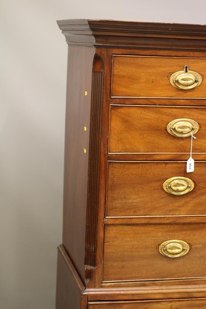 A GEORGIAN MAHOGANY CHEST ON CHEST Image
