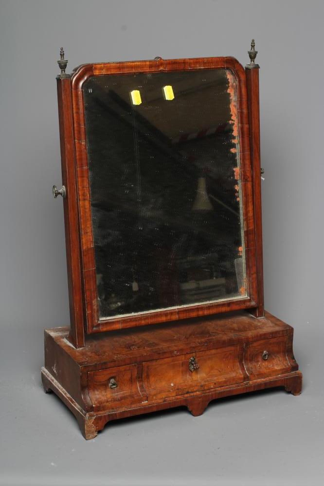 A GEORGIAN WALNUT TOILET MIRROR Image