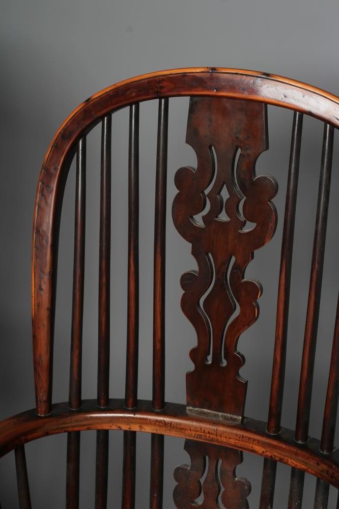 A PAIR OF YORKSHIRE YEW WOOD WINDSOR ARMCHAIRS Image