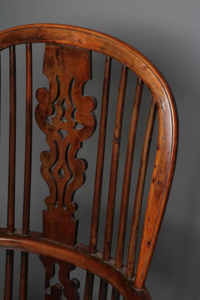 A PAIR OF YORKSHIRE YEW WOOD WINDSOR ARMCHAIRS Image
