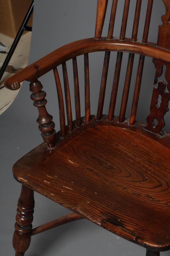 A PAIR OF YORKSHIRE YEW WOOD WINDSOR ARMCHAIRS Image
