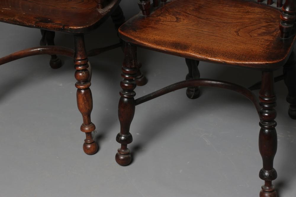 A PAIR OF YORKSHIRE YEW WOOD WINDSOR ARMCHAIRS Image