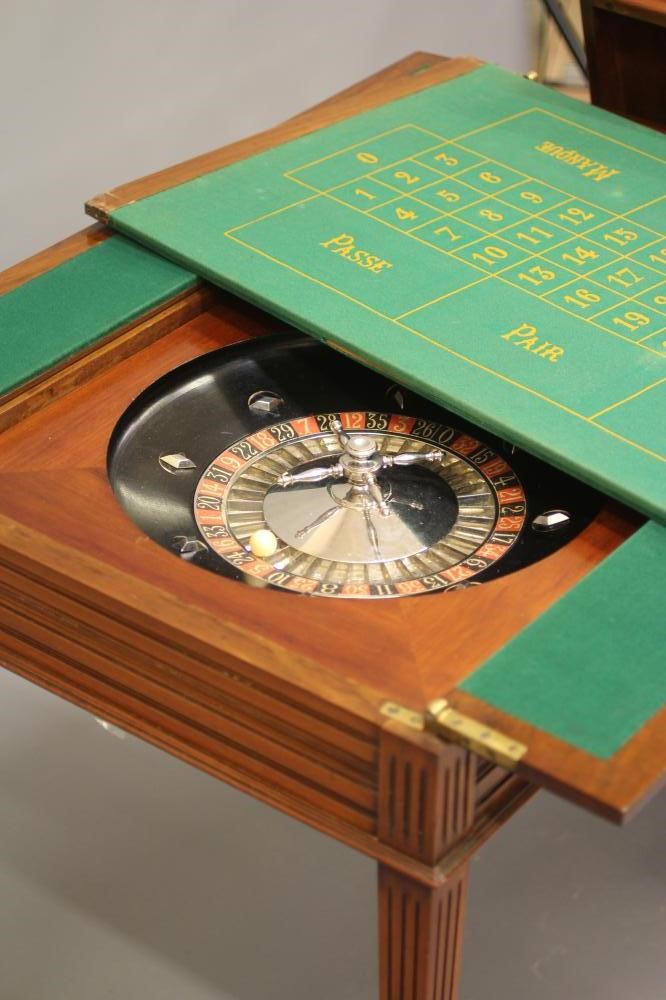 A MAHOGANY ROULETTE/CARD TABLE Image