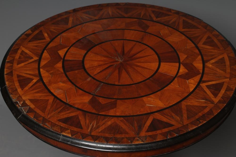 A VICTORIAN SPECIMEN WOOD PARQUETRY OCCASIONAL TABLE Image