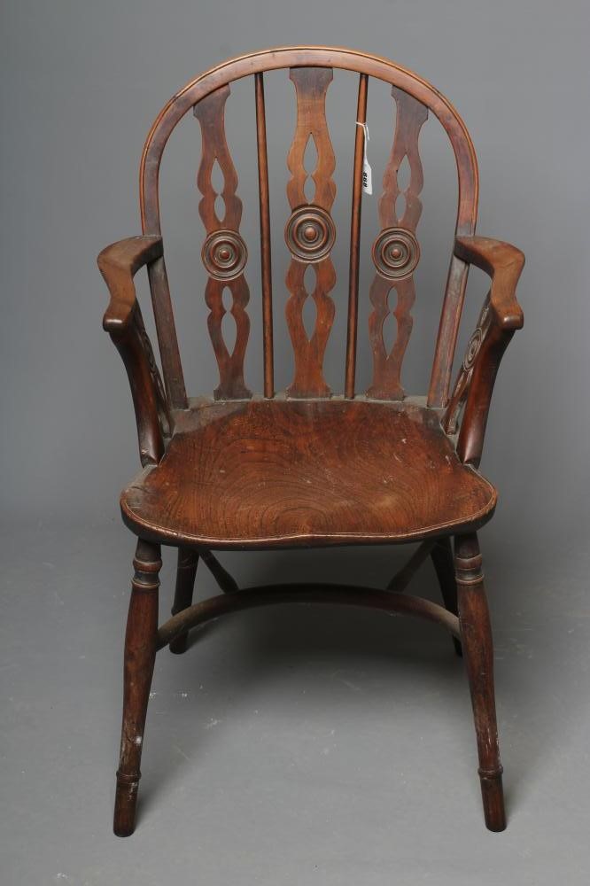 A YEW WOOD WINDSOR ARMCHAIR of Thames Valley type Image
