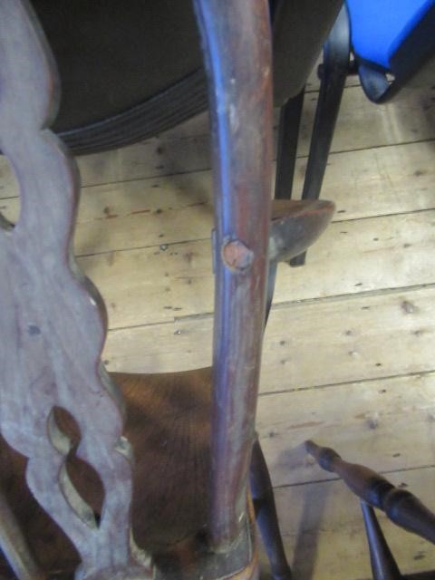 A YEW WOOD WINDSOR ARMCHAIR of Thames Valley type Image