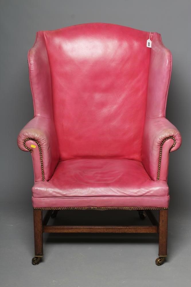 A GEORGIAN MAHOGANY WING ARMCHAIR Image