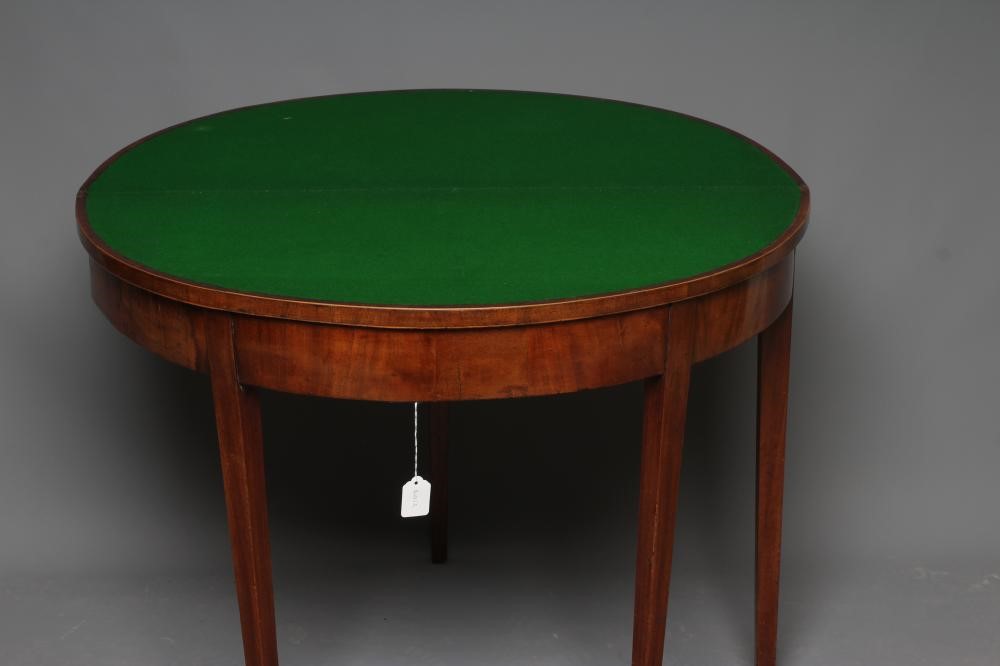 A GEORGIAN MAHOGANY CARD TABLE Image